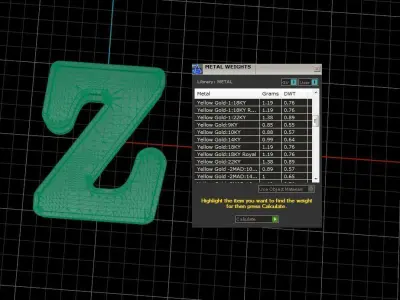 Kids Alphabet Z Pendants 3dm STL OBJ FBX Renders Details 3D print model