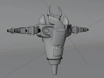 Blaster Bot Low-poly 3D model