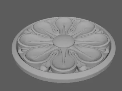 rosette decorative medallion 3D model shop