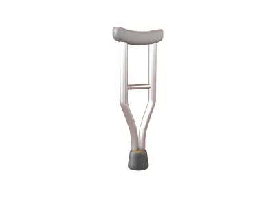 Armpit Crutches v1 001 Low-poly 3D model
