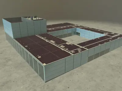 EDDB Fire Department Low-poly 3D model