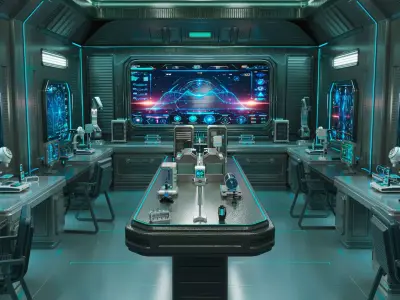 Sci Fi Interior laboratory 3D model