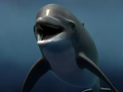  Dolphin Bottlenose Rigged 