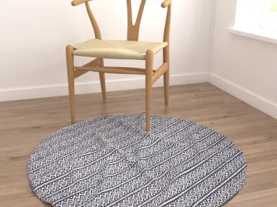Round Rug Set 240 3D model
