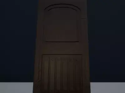 Wooden Door with Frame 3D model