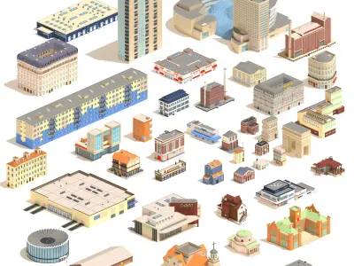 Epic Low Poly Bundle  Low-poly 3D model