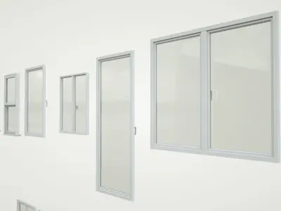 low-poly windows pack Low-poly 3D model