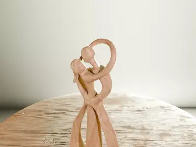 Modern Wooden Decorative Art 3D model