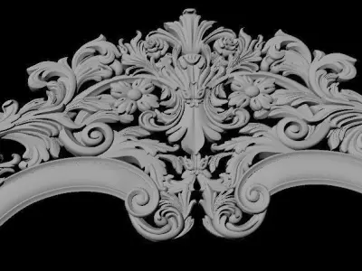 bed headboard 3D model