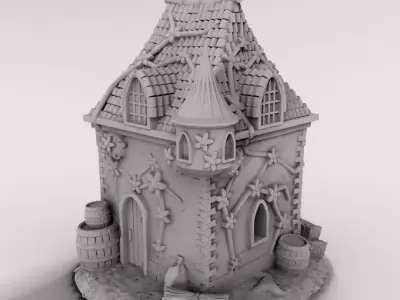  medieval house 3D print model