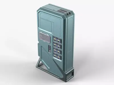 Sci Fi Server -  Data Storage Unit  Low-poly 3D model