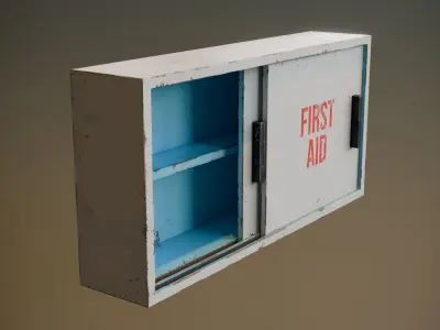 First Aid Cabinet Set 3D Model Pack