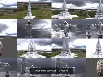 Angel Mary collection  3D Model Pack