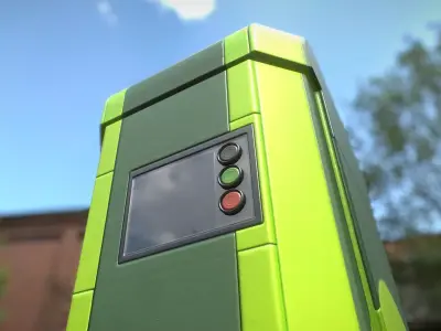 Charging Station Version 2 Low-poly 3D model