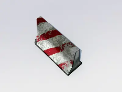 Road block Free low-poly 3D model purchase