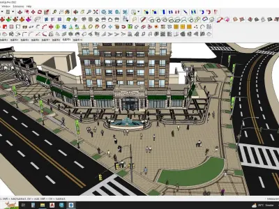 Apartment building in classical style sketchup exterior 3D model