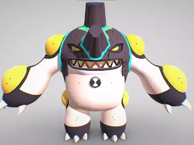 Omni Enhanced Cannonbolt - Ben 10 Alien Experience Low-poly 3D model