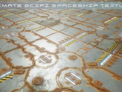 PBR Sci-Fi Spaceship Texture 26 Low-poly 3D model