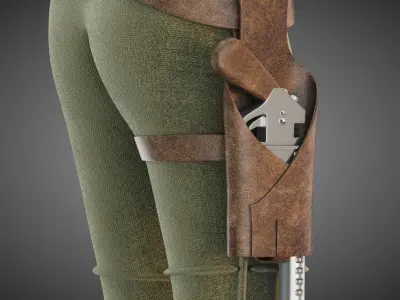 Star Wars Rey T-pose 3D model