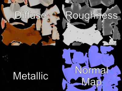 Fluffy Rabbit Character Rigged and Animated for Games and Cin... Low-poly 3D model