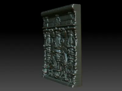 Indian Temple Wall basrelief 28 240622 3D print model
