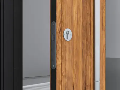 Aluminium door 140 3D model
