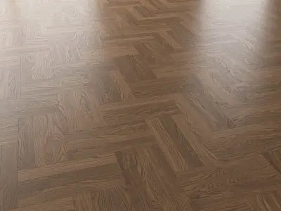 Parquet Oak Black Walnut Brushed set 2 3D model