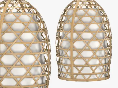 Bamboo lamp 3D model purchase