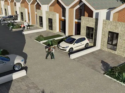 Modern House 6x12m One Storey with Lumion and DWG 3D model