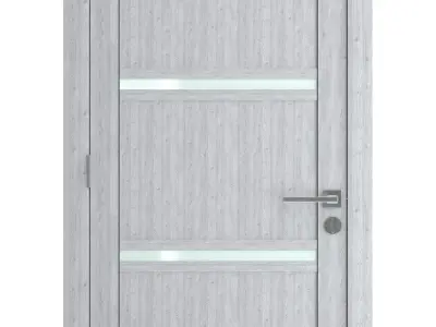 Door-040 interior door with glass panel 3D model
