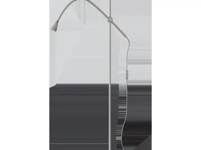 NEVLINGE Floor lamp LED black 3D model