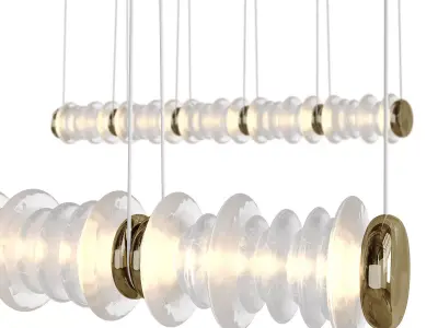 Cairn Linear LED Pendant light 3D model