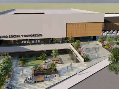  Social Center and Sports Center 3D model