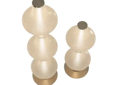 Giopagani    Baker Street Muse 3-Light Glass Floor Lamp 3D model