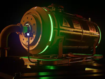 Sci-fi Gas Tank 3D model