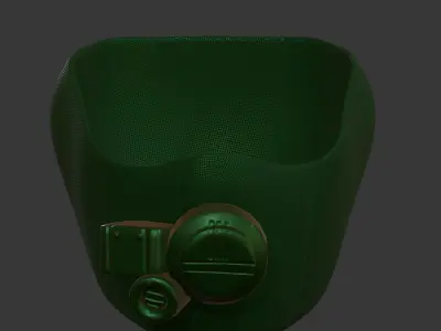 Gas mask respirator futuristic fantasy plastic Low-poly  Low-poly 3D model