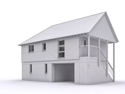 Townhouse 14 Low-poly 3D model