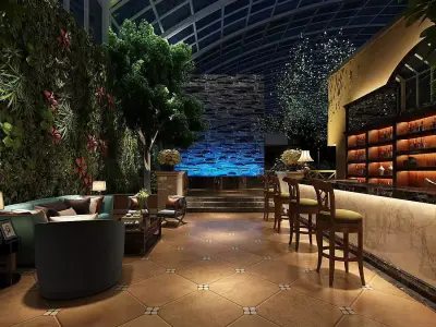 Business Restaurant - Coffee - Banquet  16 3D model