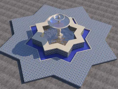 Traditional Moroccan Fountain  3D model