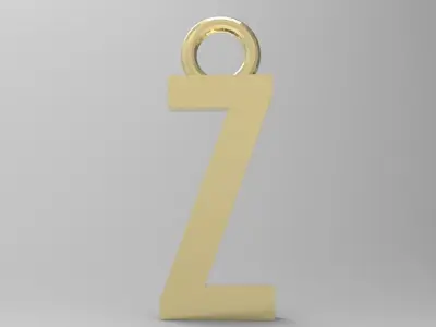 collection 26 letter pendant from A to Z  3D Model Pack
