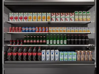 SUPERMARKET FRIDGE SHOWCASE NO2 A 3D model