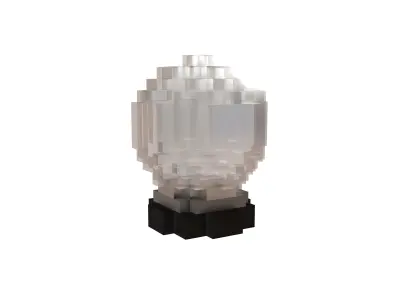 Voxel Crystal Ball V1 001 Low-poly 3D model