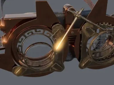 googles steampunk sci fi Low-poly 3D model