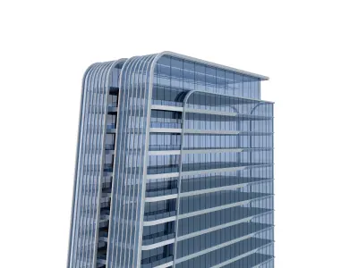 Residential Building 3D model 9