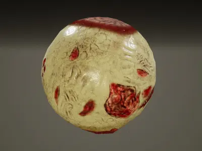 Zombie PacMan Low-poly 3D model