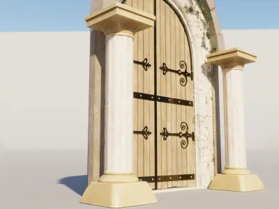 Fantasy Door Archway 3D model