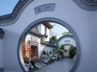 moon gate 3D model