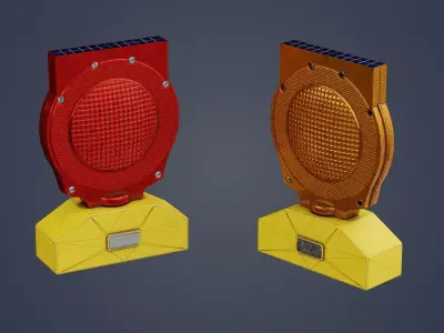 Barricade Light PBR Game-Ready Low-poly 3D model