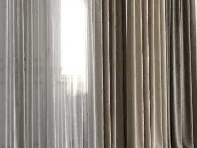 Curtain Set 503C 3D model