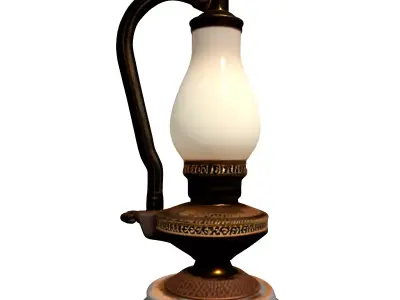 Ornate Vintage Table Lamp Low-poly 3D model